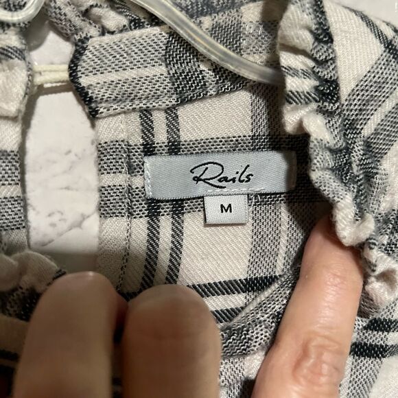 RAILS ARIANA SHIRT IVORY ONYX CHECK - Picture 11 of 16